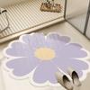 Water Absorbent Flower Shape Bath Mat Non Slip Floor Mat Home Decoration Bathroom Rug  Shower