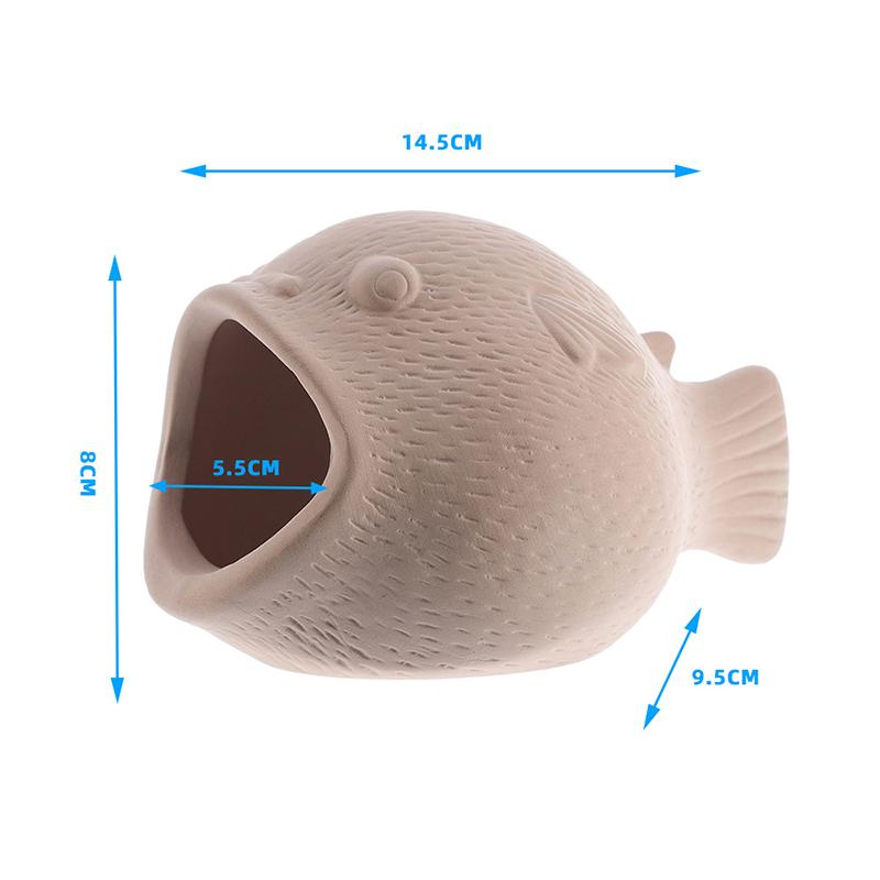 Creative Clay Aquarium Decoration Cartoon Ceramics Fish Tank Landscaping Special-Shaped Fish Prawn Shelter Spawning Tank