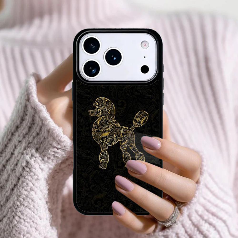 Cartoon Poodles Pattern Soft Phone Case For Apple iPhone 17 Air 16E 15 14 Plus 13 12 11 Pro Max Mini Funda Cover