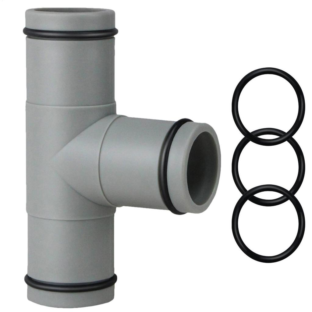 Poolslangkoppling Tvåvägs slangkoppling Pryl För 32mm slangbyte Med gummitätning Markpool