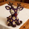 Flower Reindeer Crochet Kit Beginners Crochet Reindeer Doll DIY Kit Crochet Animal Starter Kit with Yarns Crochet Hook Christmas Gift for Adults Kids