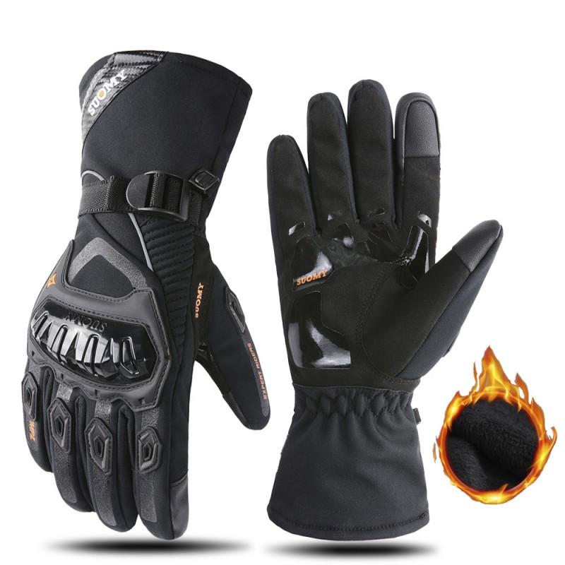 Winter Motorcycle Gloves Touchscreen Compatible Windproof Warm Thick Full Finger Riding Gear Men Women