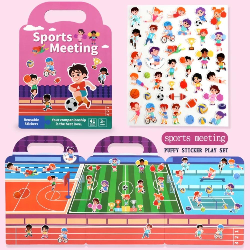 

Детская книга с наклейками «Сделай сам», наклейки с пузырьками, наклейки-желе, игрушка, детская портативная многоразовая тихая книга для занятий