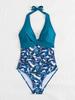 New swimsuit women's fashion bikini European and American onesie sexy one-piece beach swimsuit swimsuit