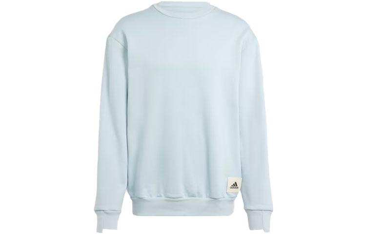 Adidas Lounge Sweatshirts Men s Light Blue Crew Neck Moderate Regular IM0489 XL