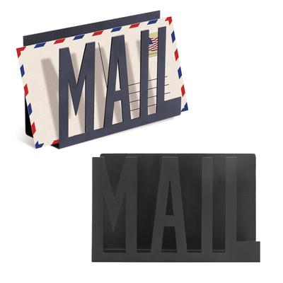 Desktop Iron Envelope Holder for Home Office Organization Metal Letter Sorter Bill and Paper Documents Storage Rack