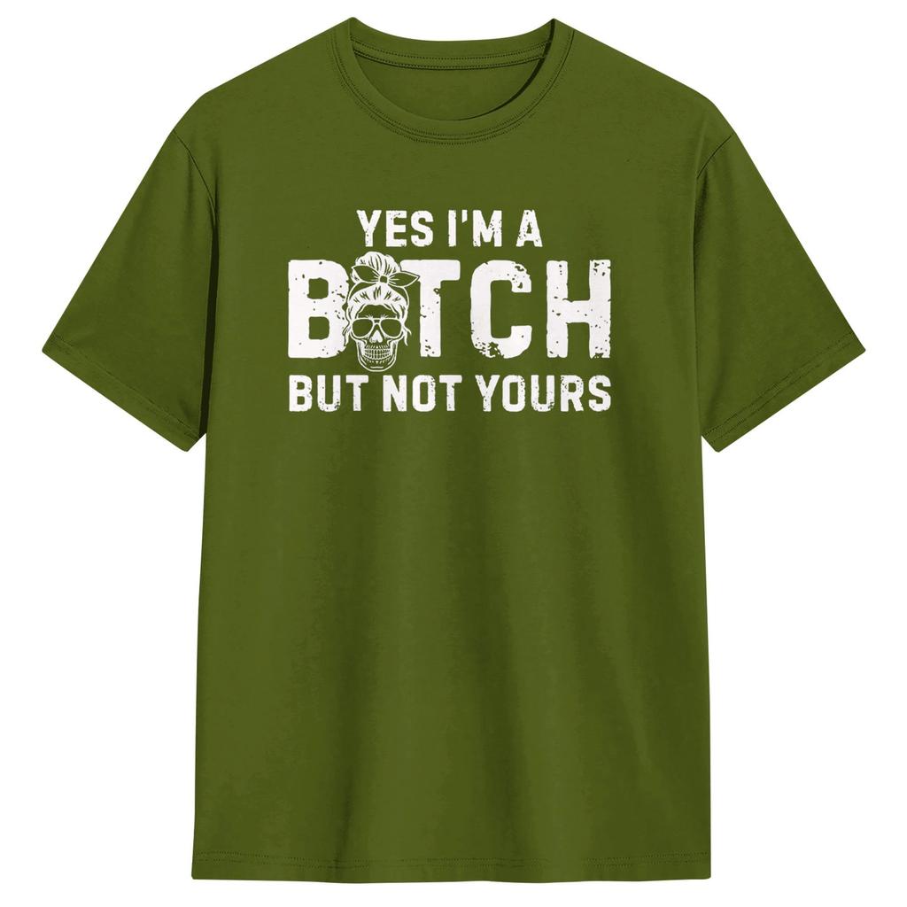 Yes M A But Not Yours Funny Sarcastic Quote T Shirt Unisex Aesthetic T Shirts Beach Crewneck Tee Shirt Hot Sale Plus Size Clothing