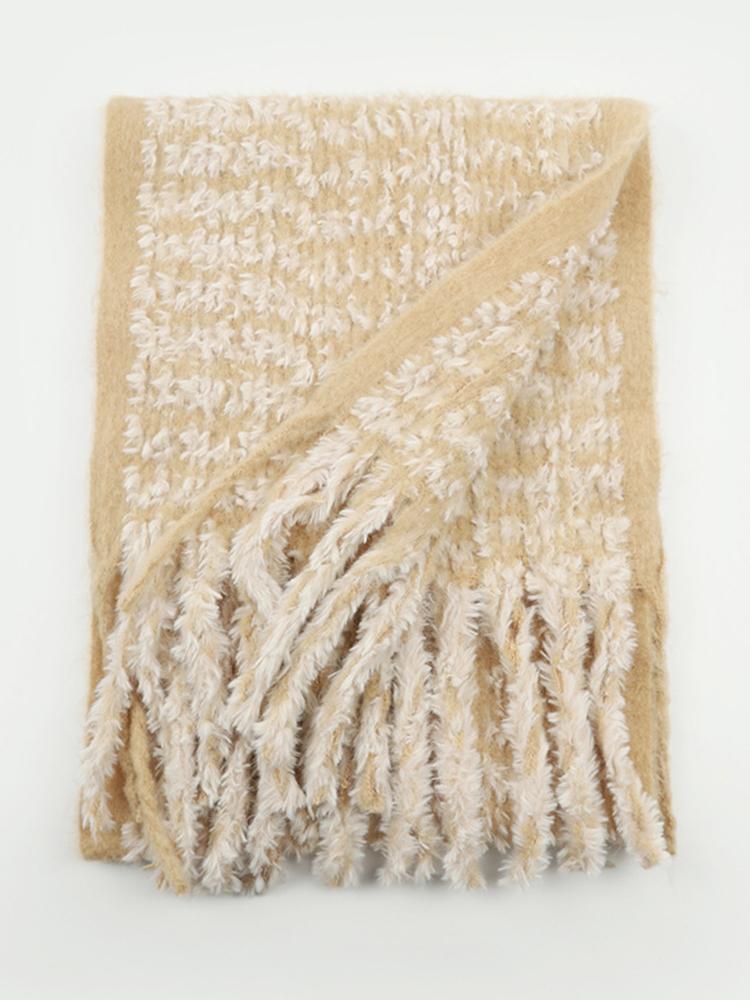 Women Winter Knitted Scarf Headscarf Lady Men Casual Hairy Tassel Warm Soft Scarve Mujer Male Foulard Wrap Shawl Fashion Korean