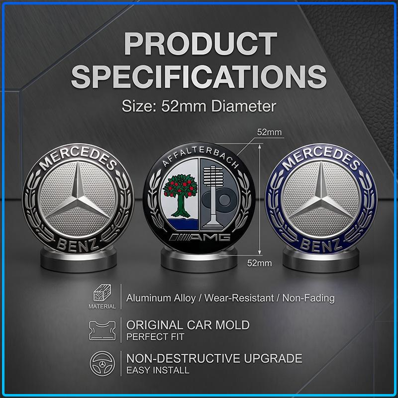 For Mercedes Benz AMG A B C E G R S CLA CLK Class GLA GLC GLE GLK C200 C200L C230 C240 Car Steering Wheel Sticker Badge Decoration Auto Accessories