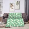 White Daisy on Green Background Blanket Spring  Super Soft Throw Blanket For Girls Sofa Home Flannel Bedspread Bed Cover