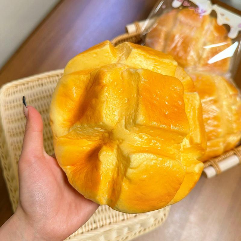 Soft Bread Squishy Stress Relief Fidget Ball Simulated Toast Slow Rising Anti Stress Squeeze Toy Soft Sensory Squishies Gifts