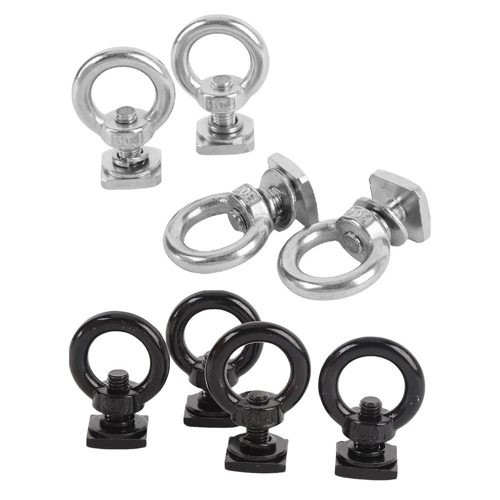 T Bolt Eye Nut Kit Stable Support Stainless Steel T Track Mount Tie Down  High Hardness for Holding Tie Down Straps