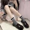 Stylish Lace Ruffle Socks Korean Fashion Comfortable Cotton Material Perfect for Everyday Wear
