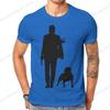 Cute Dog John Wick Movie T Shirt Alternative Oneck Cotton  Short Sleeve