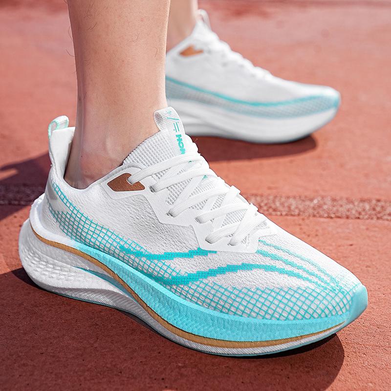 Running Shoes Men's Carbon Plate Professional Sports Shoes Student Couple Casual Shoes Really Burst Soft Sole Racing