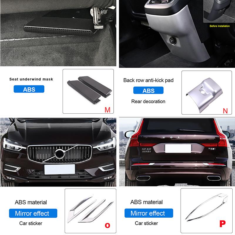 Autoaufkleber ABS für VOLVO xc60 Zubehör 2018 Auto Dekorationsaufkleber Innenraumleiste