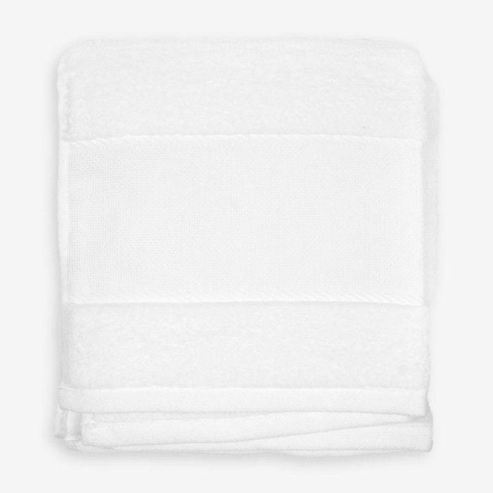 Serviette de toilette - Blanc - 50x100 cm - A broder et personnaliser - DMC