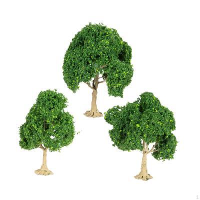 Pachet de 3 Copaci Miniatură pentru Design Peisagistic Feroviar