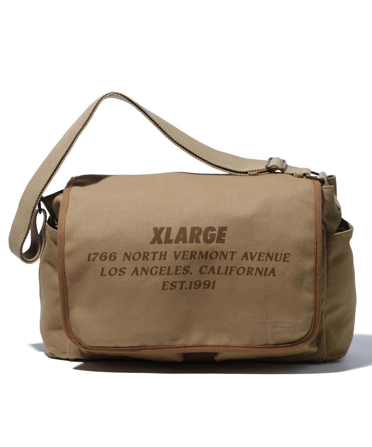 

Messenger Bag CANVAS SHOULDER BAG Canvas Shoulder Bag BEIGE [Extra Large] бежевий