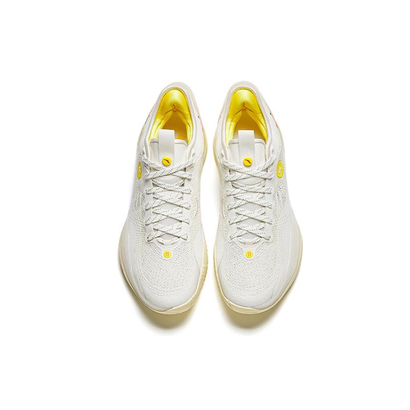 Anta Three-point Rain1.0 Cushioning Anti-Slip And Wear-Resistant Low-Top Basketball Shoes Men's Yellow Sneakers 912331102S-1