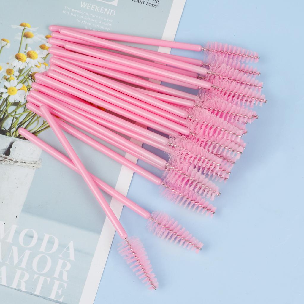 50 Pcs Disposable Nylon Mascara Wand Applicator Eyelash Brushes For Grafting Lashes Extension Women Makeup Brush Tools