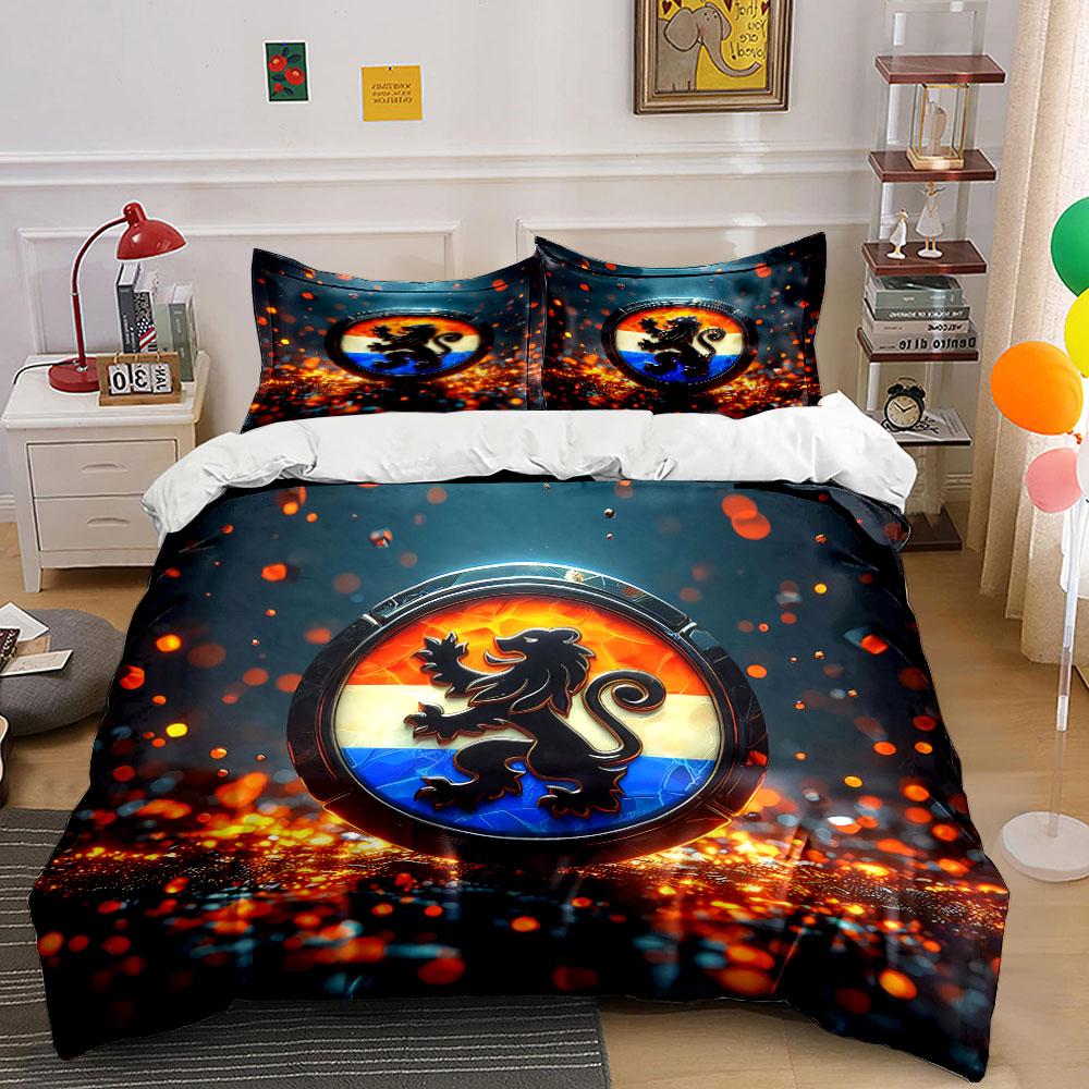 "Fiery Lion Emblem Bedding Set" Bedding Duvet Cover Set Duvet Cover Pillowcases  (1 * Duvet Cover 2 * Pillowcases, without duvet insert)