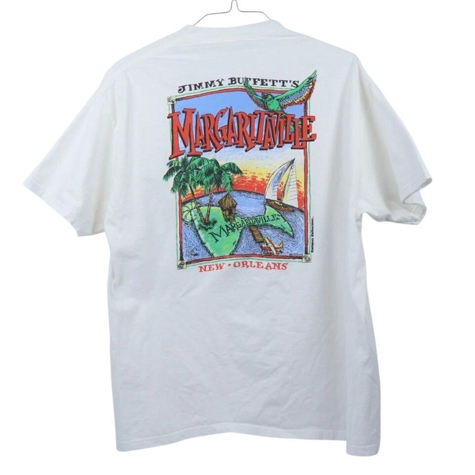 Винтажная карманная футболка Jimmy Buffett Margaritaville New Orleans Коллекция Campus XL M