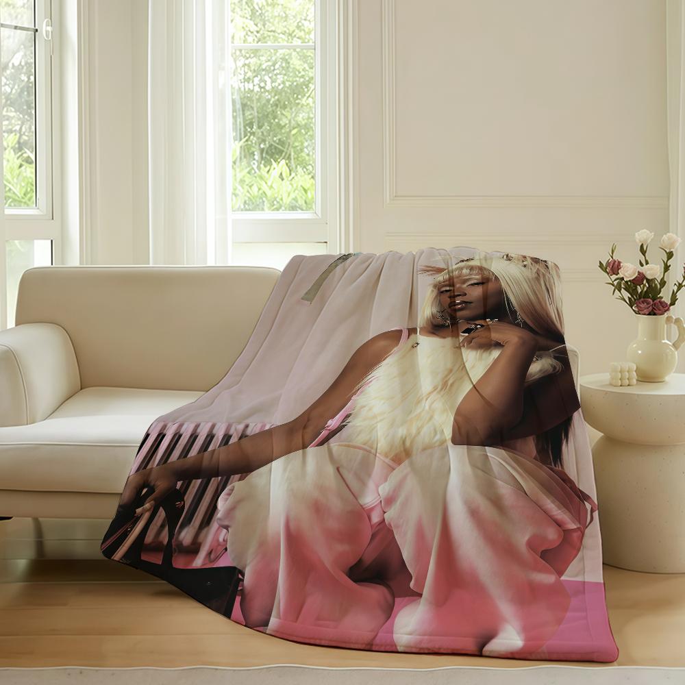 Female singer Theodora Blanket For Sofa Office Bed Plane Travel Sleep Read Relax Camping Soft And Warm