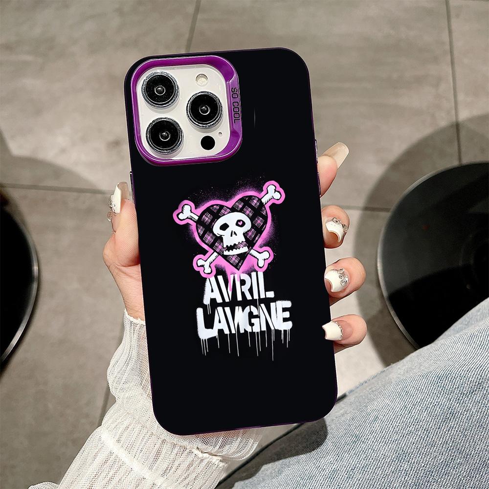 Avril Lavigne Purple Translucent Mobile Phone Case for iPhone 17 16 15 14 13 12 11 X XR XS Air Pro Max Plus Colorful Cover