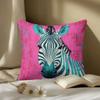 Vibrant Zebra Print Pillowcase