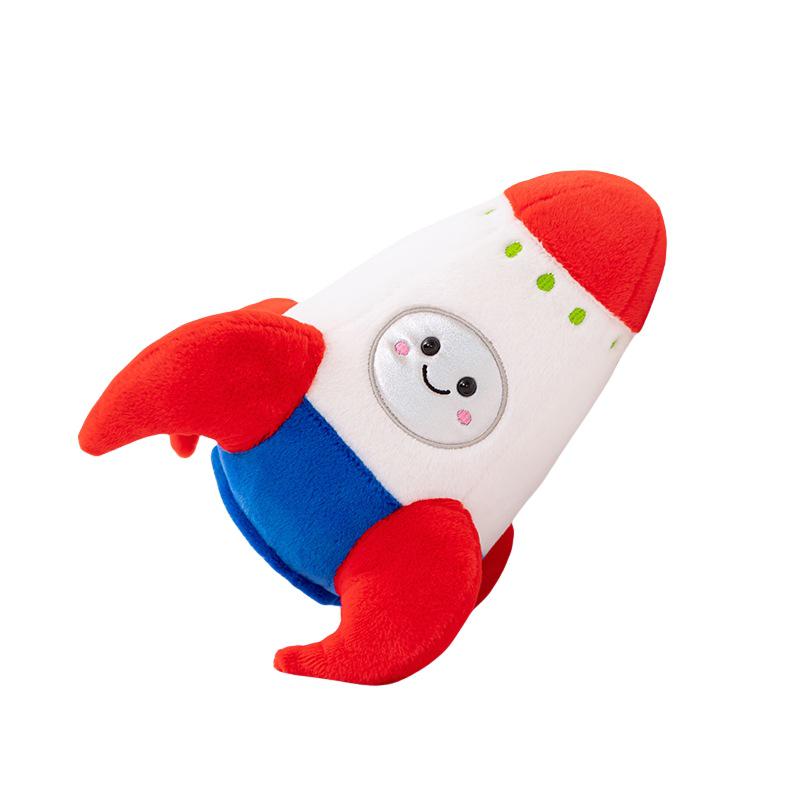 Trendy Cosmic Spaceship Rocket Plush Toy Cushion - Children's Birthday Gift