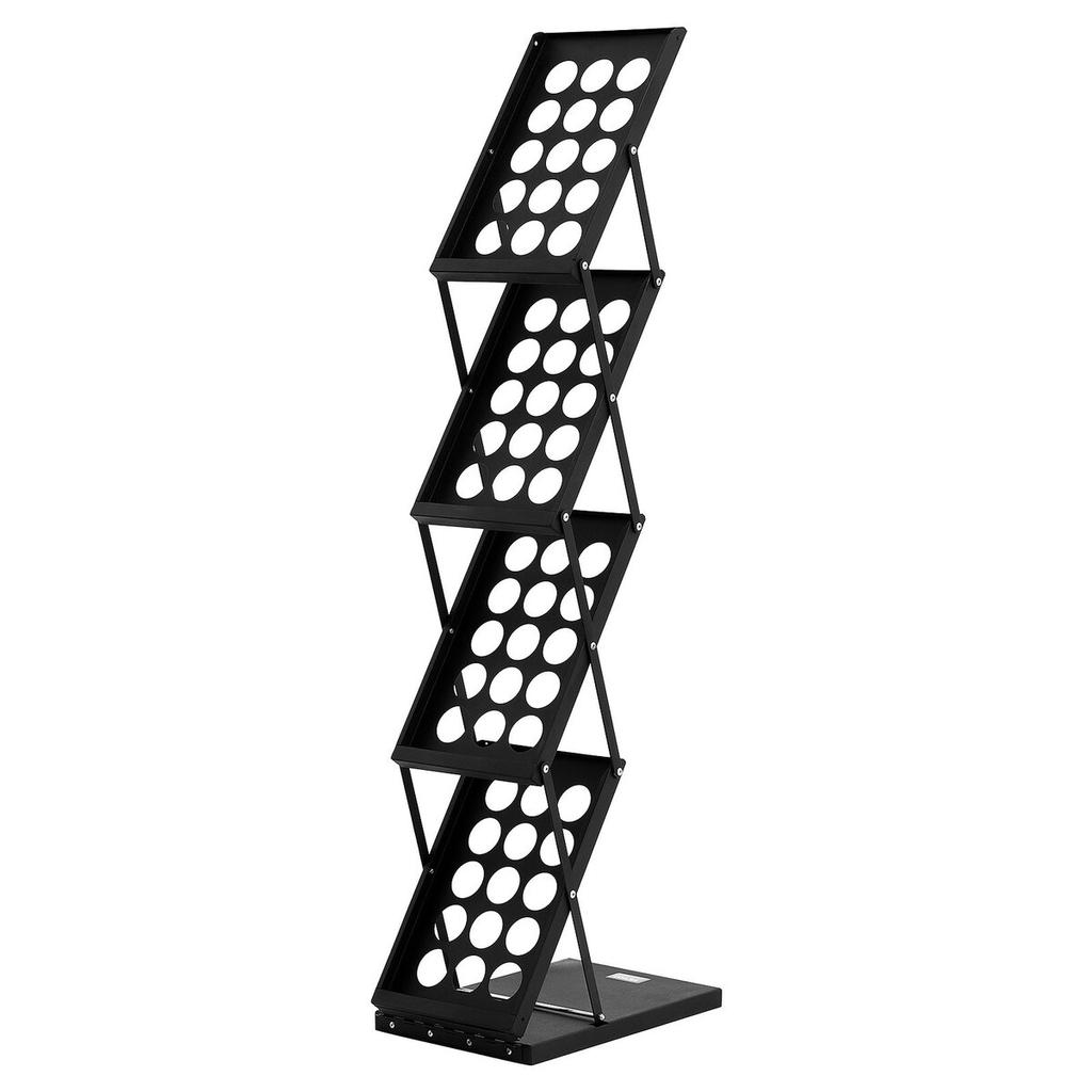 Foldable Magazine Display Rack 4 Pocket Brochure Literature Display Stand
