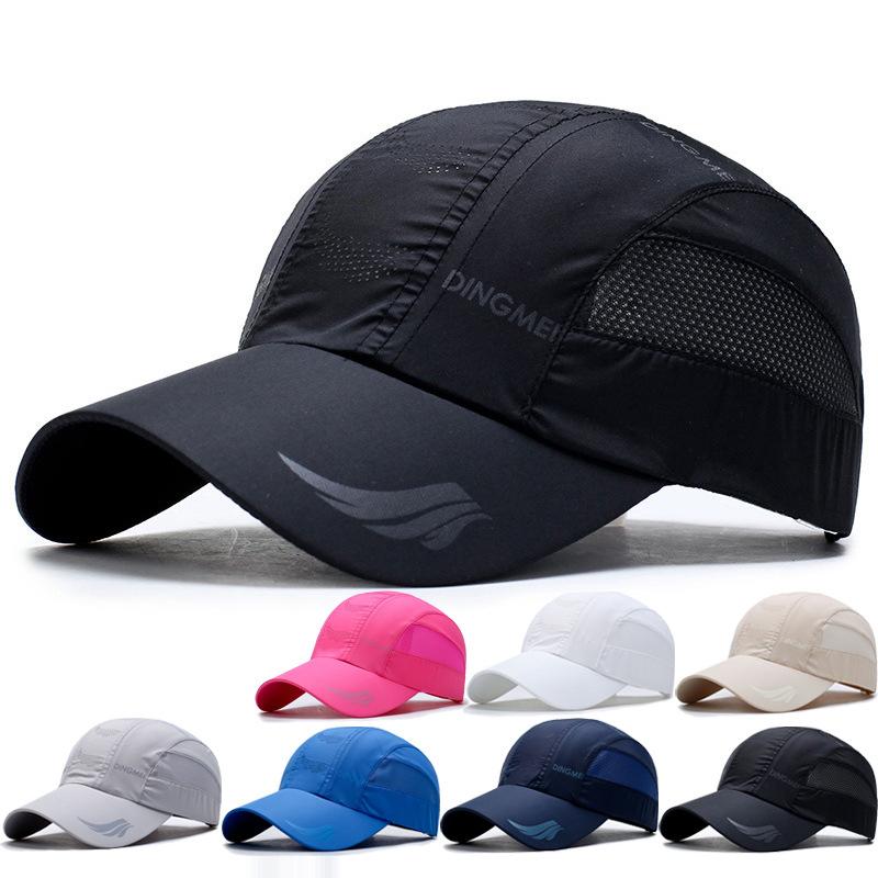 Herren Schnelltrocknende Golf-Sonnenkappe Sommer Netz Atmungsaktive Baseballkappe Outdoor-Sport Männlich Verstellbar Tennis Laufkappen