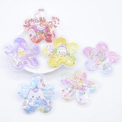 12Pcs 55mm Kawaii Printed Colorful Flower Sequins Appliques for DIY Clothes Hat Patches Headwear Clips Bow Decor Accessories