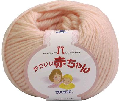Hamanaka Cute Baby Worsted 4 40g 2202 Yarn, Weight, Col. Pink, (approx. 105m),