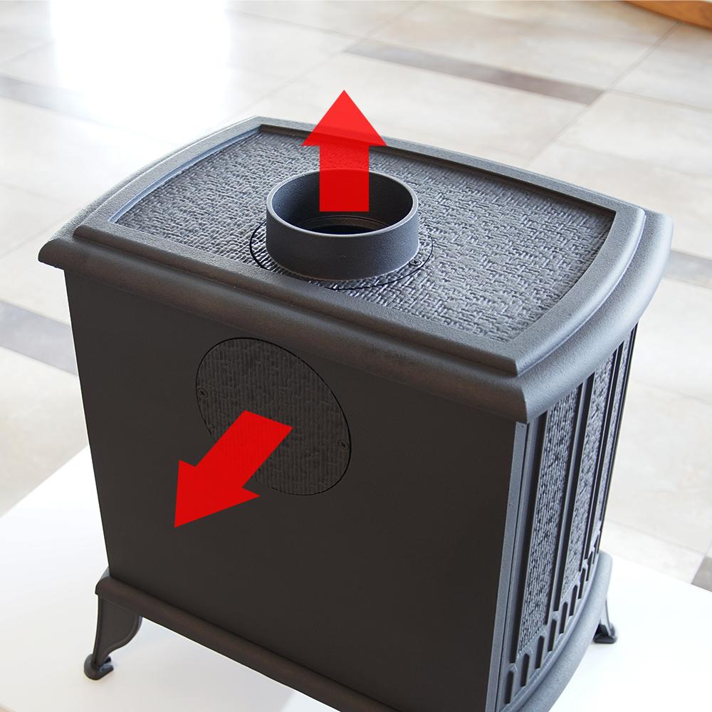 Wood Burning Cast Iron Stove KRATKI K6 Ø 130 8 kW with Hot Plates