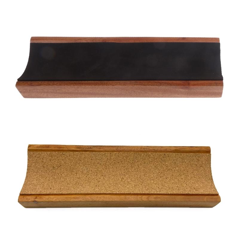Neck Rest Long Neck Support Stand Guitar Fretwork Cork Lined Repairing Accessory