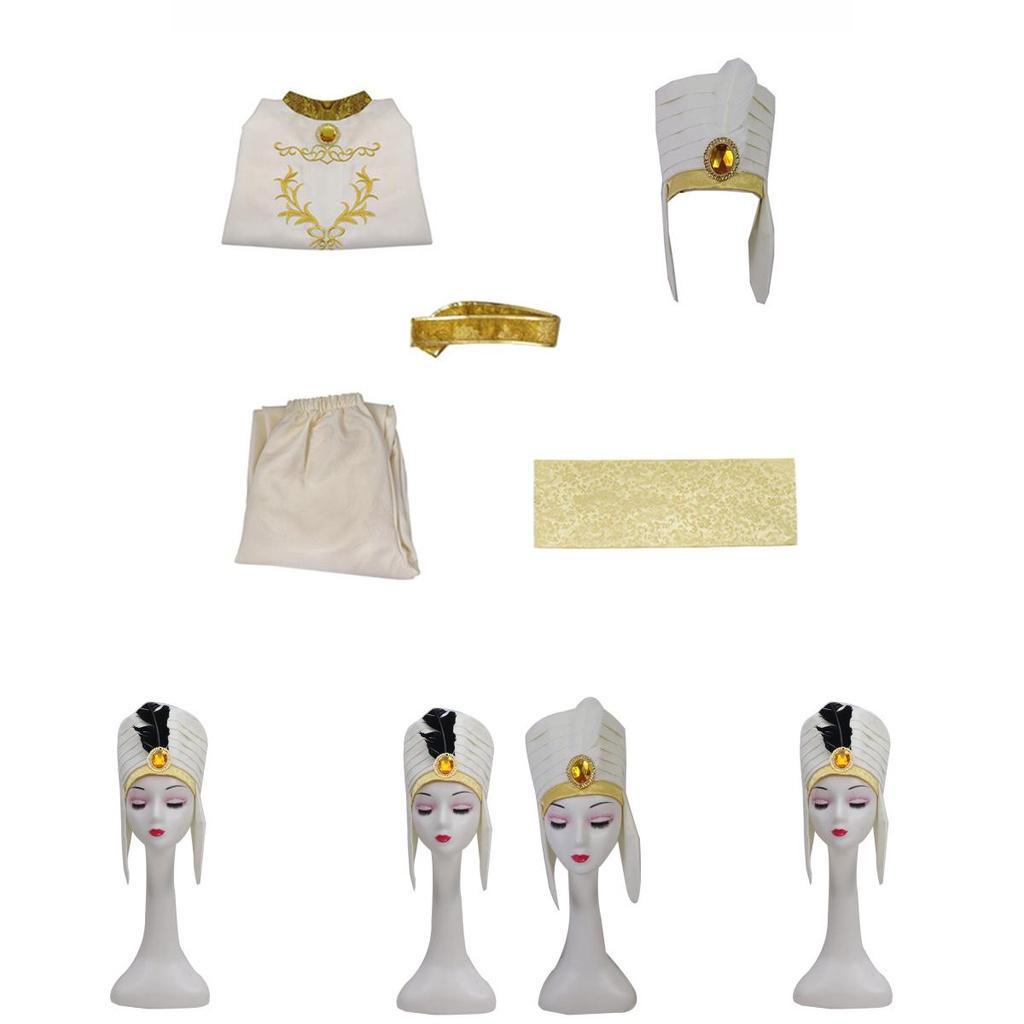 Stylish Arabian Prince Aladdin Adult Cosplay Costume Party Outfit With Hat