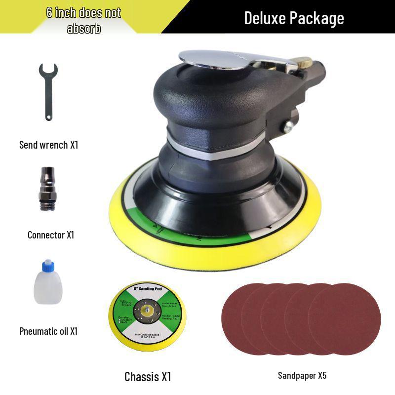 5" & 6" High-Speed Pneumatic Sander and Polisher, Model 313 Handheld Air Grinder