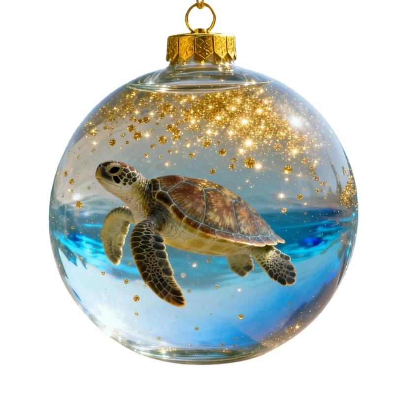 Nature Bird Pattern Clear Acrylic Round Ball Hanging Ornament Ideal For Christmas Collectibles And Interior Styling