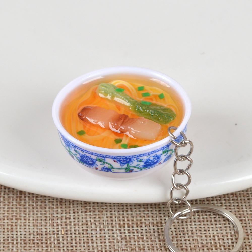 Kids' Mini Kitchenware: Noodle Bowl Keychain Fun Toy & Student Souvenir
