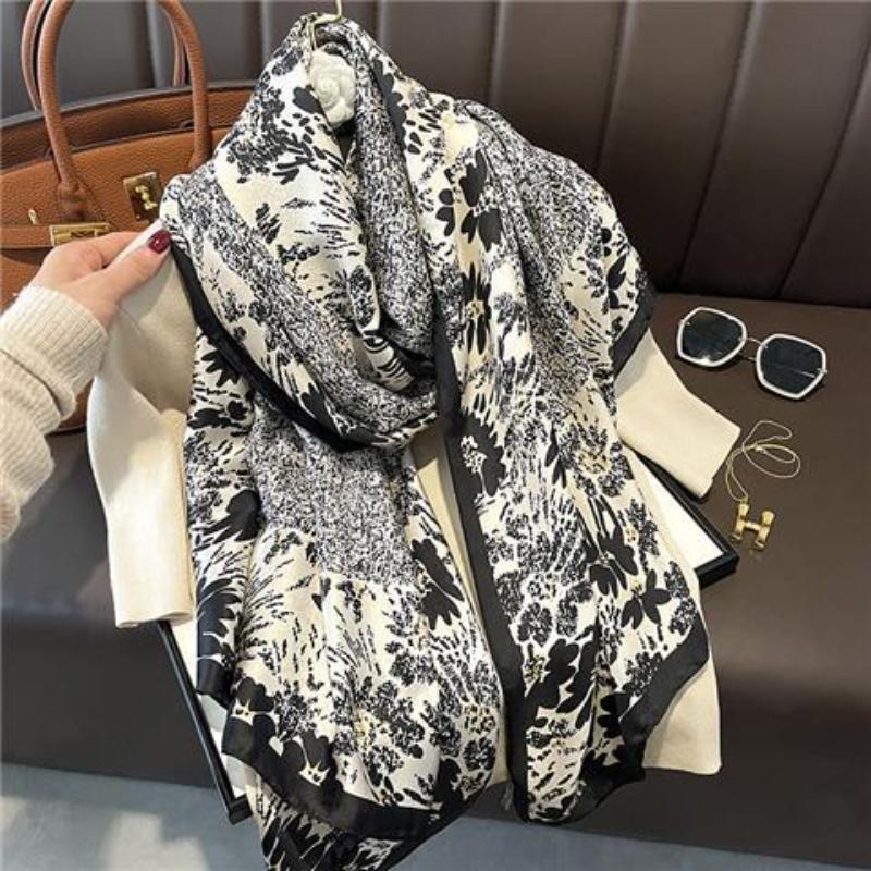 Luxury Head Scarf for Women Designer Brand, Women's Scarf, Long Shawls, Winter Neck Scarves, Women's Hijab, Luxury New