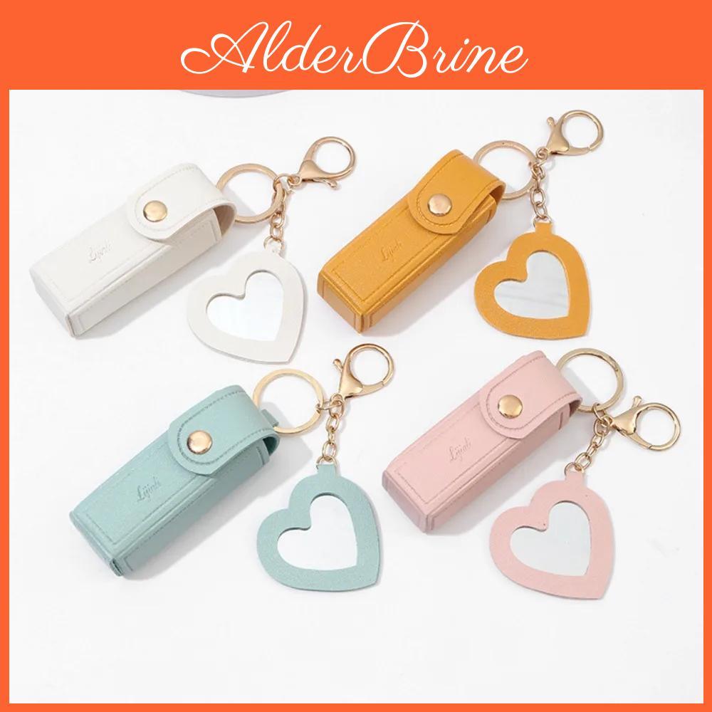 Portable Glitter Bags Lipstick 1pc Wallet Keychain Mini Storage Bag For Women Gift Solid Color Lipsticks Protective Cover