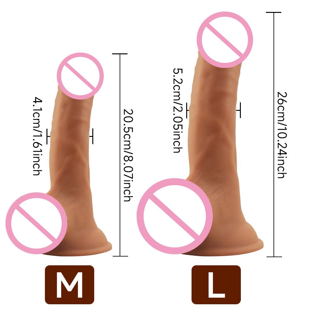 Silicone Realistic Penis Cock, Female Vaginal Masturbator Anal Plug, Two Sizes of Powerful Suction Cup Adult Sex Toys, Sex Toys