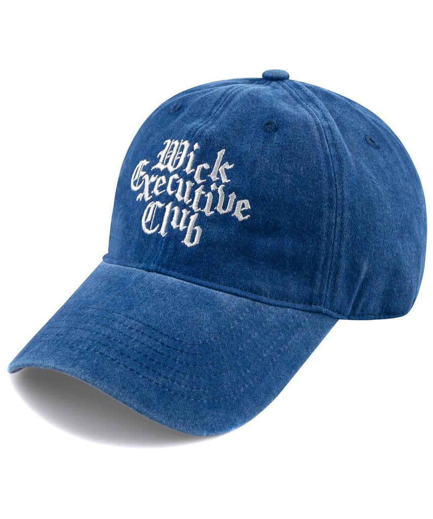 Wig Gothic Executive Club Stonewashed Ball Cap - Blue