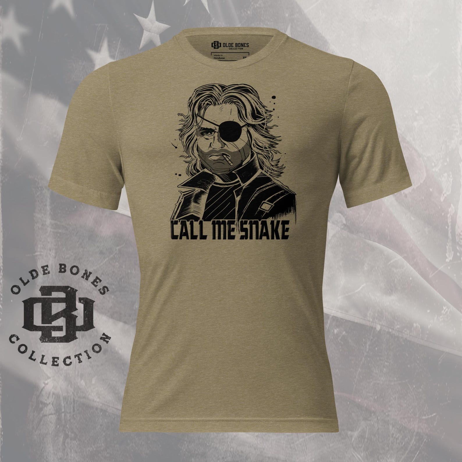Snake Plissken Escape from L.A. Tri-Blend Olive T-Shirt L