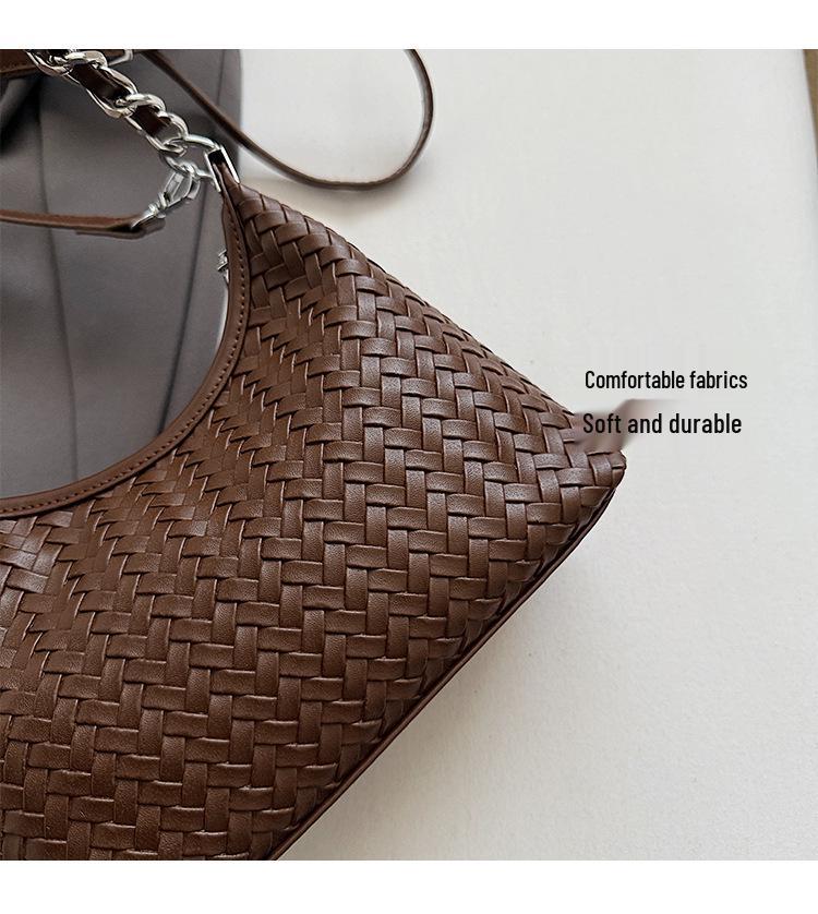 2025 Trendige gewebte Damen-Umhängetasche: Vielseitige Schulter- & Unterarmtasche