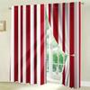 Tende Stampate a Strisce Rosse Bianche Trasparenti Materiale di Qualità Design Stile Nautico Casa Con Set di 2 Tende in Poliestere Lavabile
