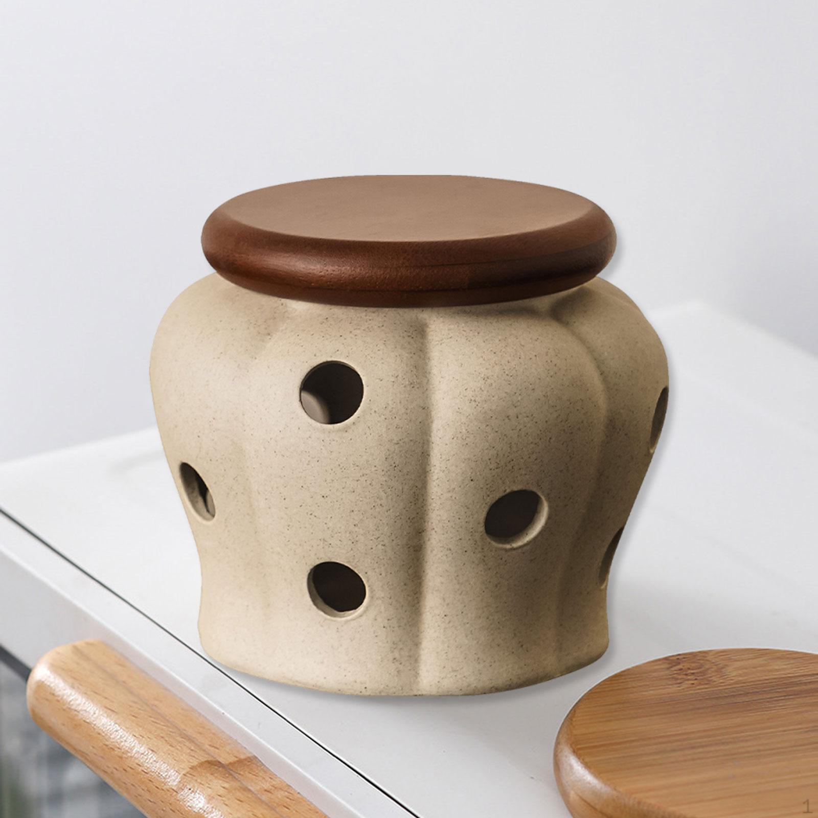 Ceramic Garlic Keeper Kitchen Supplies Multipurpose Practical Storage Holder