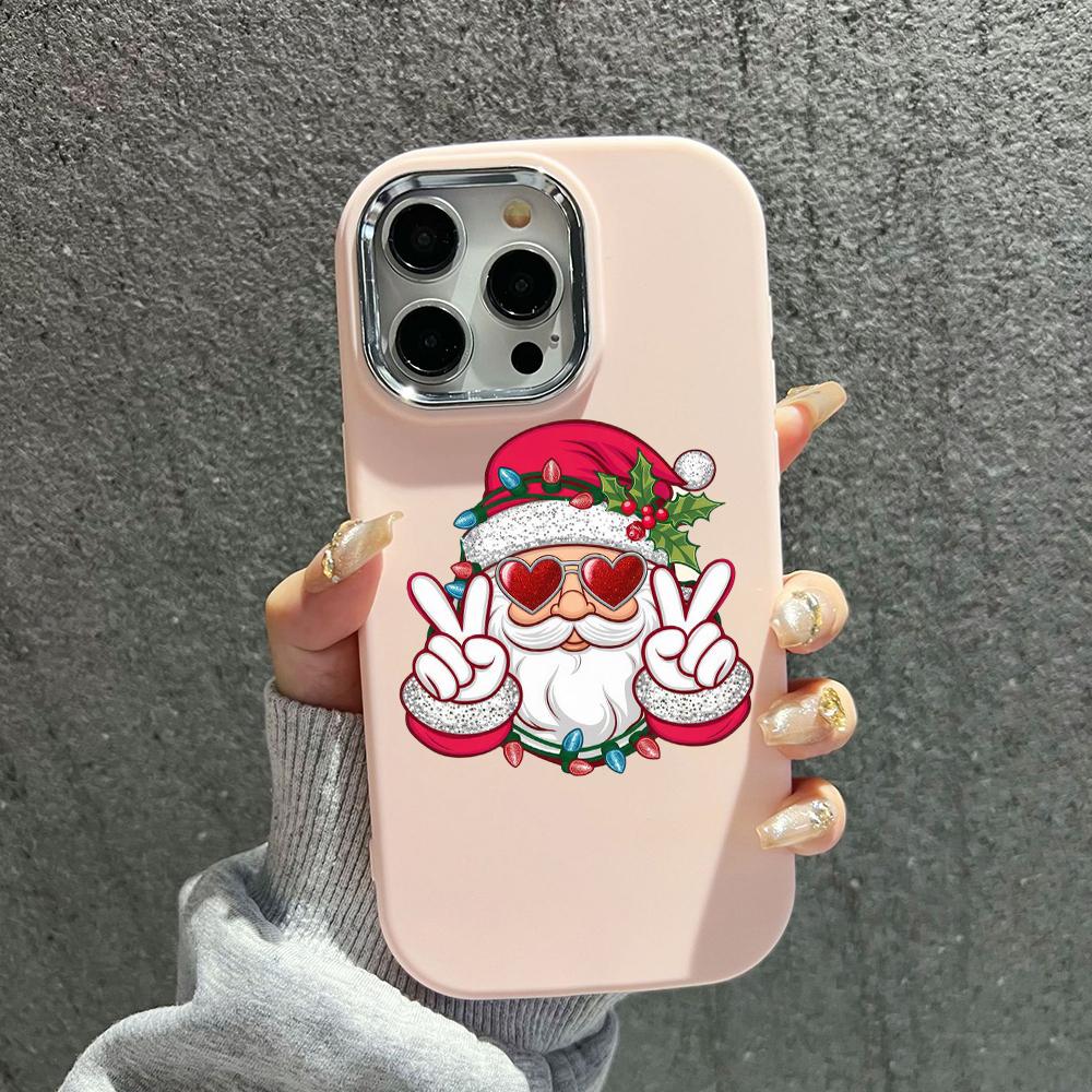 N98 La Mulți Ani Crăciun Fericit Huse pentru telefoane moi pentru iPhone 16 Pro Max Xiaomi 11 Lite Redmi 13C Note 11s Cadru placat Capac din spate pentru cameră